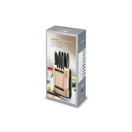 Victorinox - Zestaw noży kuchennych w bloku SWISS CLASSIC 12 szt. buk/beżowy