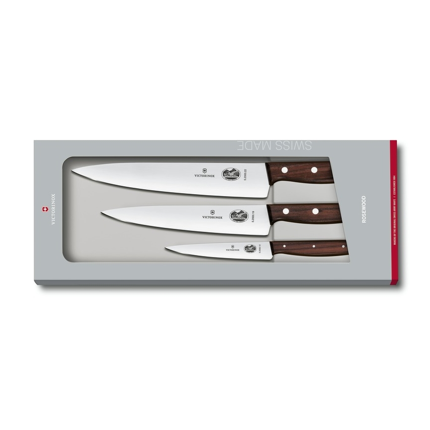 Victorinox - Zestaw noży kuchennych WOOD 3 szt. klon