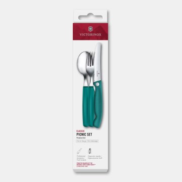 Victorinox - Zestaw sztućców na piknik SWISS CLASSIC 3 szt. turkusowy