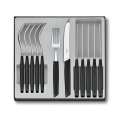 Victorinox - Zestaw sztućców SWISS MODERN, 12-częściowy, czarny