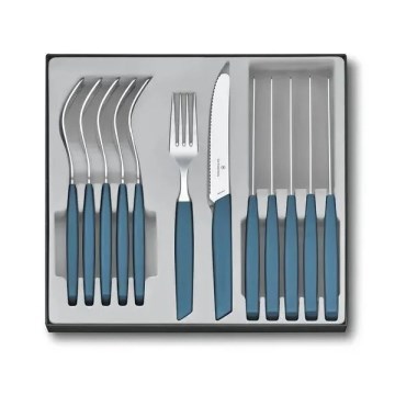 Victorinox - Zestaw sztućców SWISS MODERN, 12 szt., niebieski