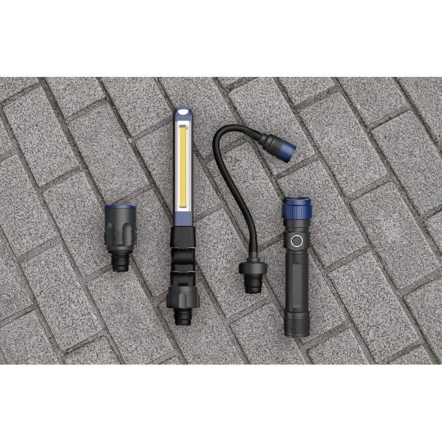 Viking - Ładowalna latarka LED 3 w 1 LED/5V IPX4 380 lm 2200 mAh