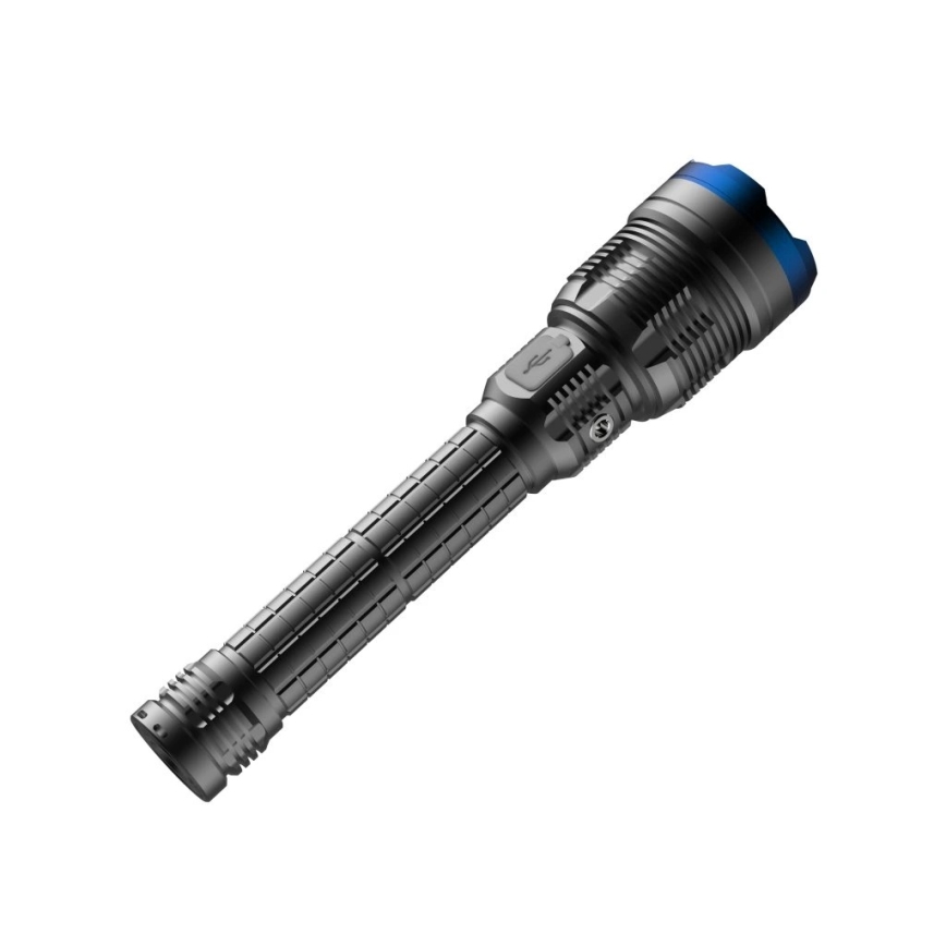 Viking - Ładowalna latarka LED ze ściemniaczem, 5V, IPX4, 8000 lm, 5000 mAh