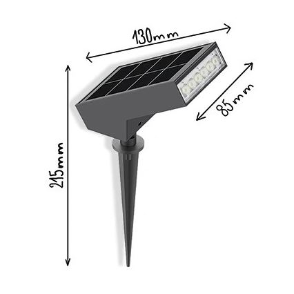 Viking - Lampa solarna LED/1,4W/3,7V IP65 3000K