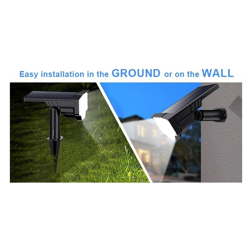 Viking - Lampa solarna LED/1W/3,7V IP65 6000K 2200 mAh