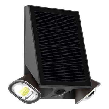 Viking - LED ściemnialna solarna oprawa naścienna z elastycznym ramieniem i czujnikiem LED/1,3W/3,7V IP44 4000K 2000 mAh