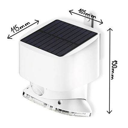 Viking - solarny kinkiet LED z czujnikiem LED/1W/3,7V IP44 3000/4000K 4000 mAh