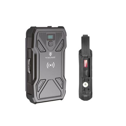 Viking - Powerbank z latarką LED, ładowaniem bezprzewodowym i panelem słonecznym Power Delivery 22,5W/10000 mAh