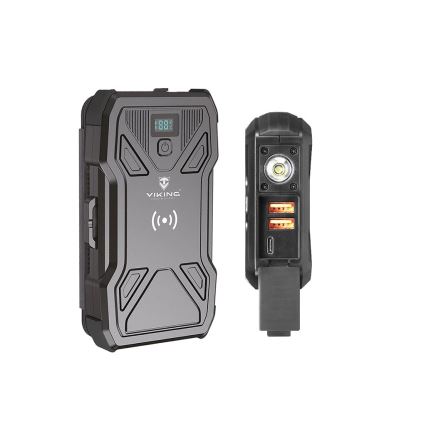 Viking - powerbank z latarką LED, bezprzewodowym ładowaniem i panelem solarnym Power Delivery 22,5W/20000 mAh