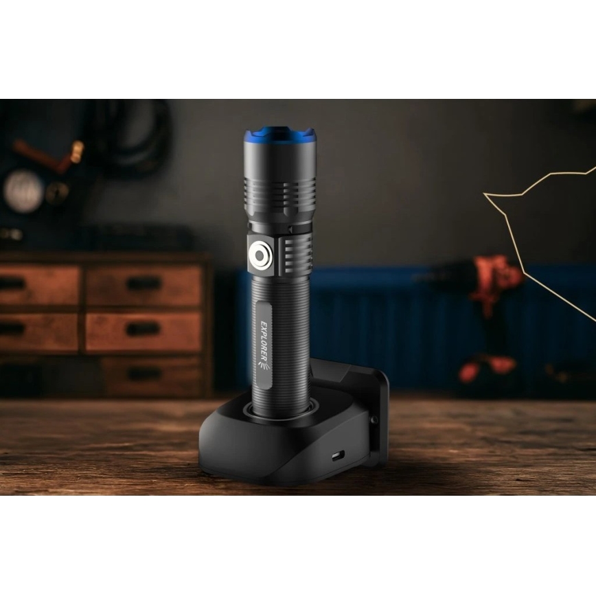 Viking - ściemnialna ładowalna latarka LED/5V IPX3 600 lm 2600 mAh