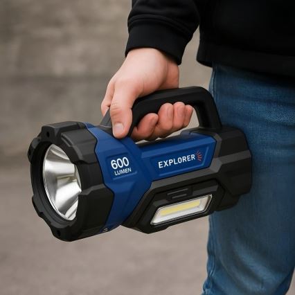 Viking - ściemnialna ładowalna latarka LED 5V IPX4 1000 lm 8000 mAh