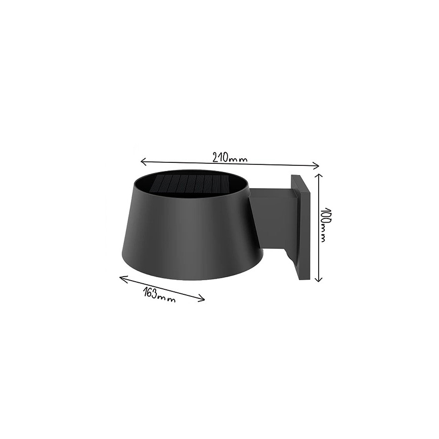 Viking - Solarny ściemnialny kinkiet ścienny LED z czujnikiem LED/1W/3,7V IP44 4000K 2000 mAh