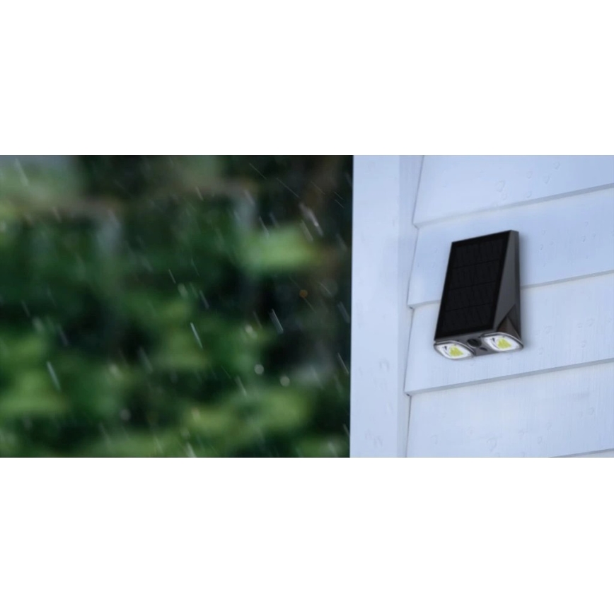 Viking - LED ściemnialna solarna oprawa naścienna z elastycznym ramieniem i czujnikiem LED/1,3W/3,7V IP44 4000K 2000 mAh