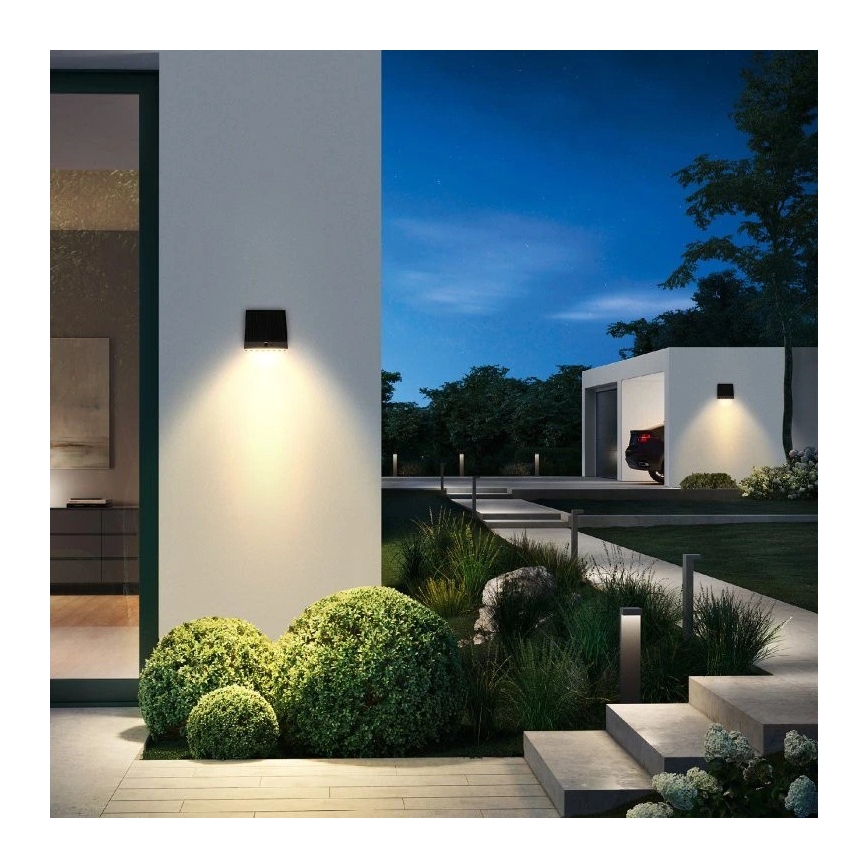 Viking - ściemnialny solarny kinkiet LED z czujnikiem LED/2W/3,7V IP54 4000K 2000 mAh