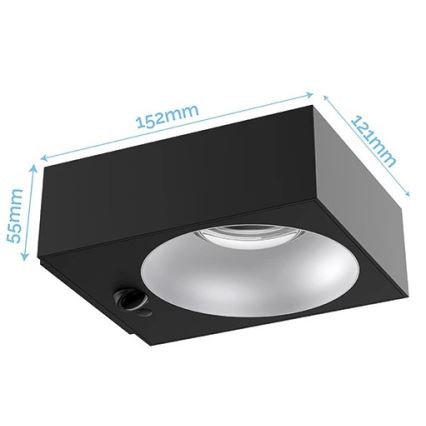 Viking - ściemnialny solarny kinkiet LED z czujnikiem LED/2W/3,7V IP65 4000K 2000 mAh