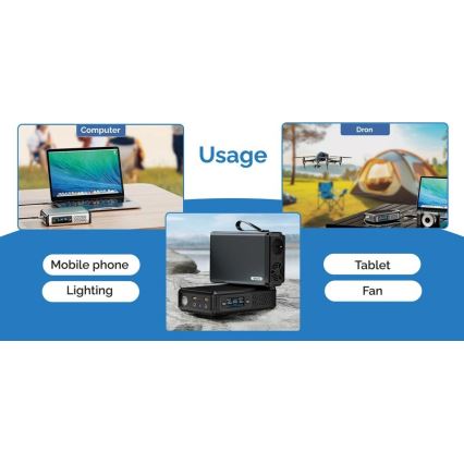 Viking - Stacja ładująca z wyświetlaczem LED i obsługą Power Delivery 148 Wh