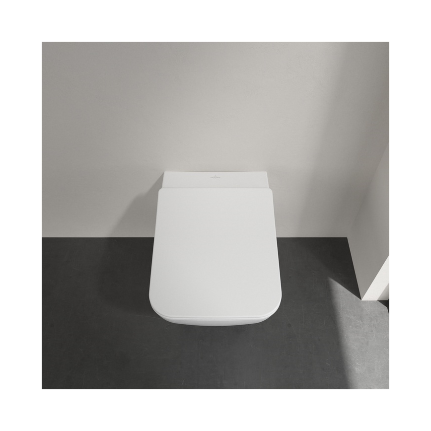 Villeroy & Boch 4611RLR1 - Wisząca miska WC z deską sedesową SoftClose VENTICELLO ceramika/biała