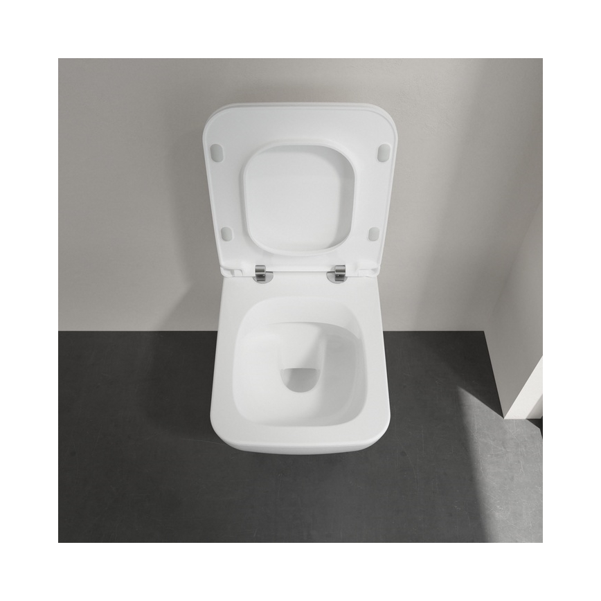 Villeroy & Boch 4611RLR1 - Wisząca miska WC z deską sedesową SoftClose VENTICELLO ceramika/biała