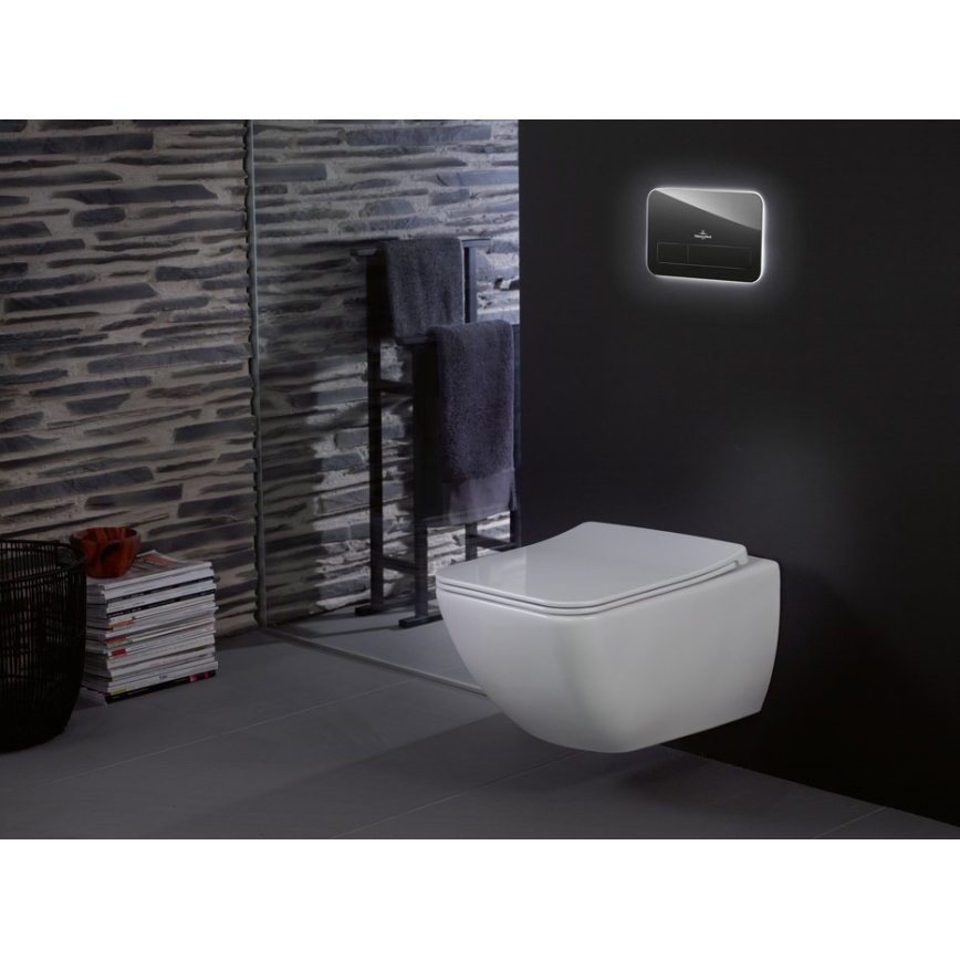 Villeroy & Boch 4611RLR1 - Wisząca miska WC z deską sedesową SoftClose VENTICELLO ceramika/biała