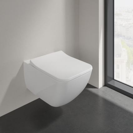 Villeroy & Boch 4611RS01 - Wisząca miska WC z deską sedesową SoftClose VENTICELLO ceramika/biała