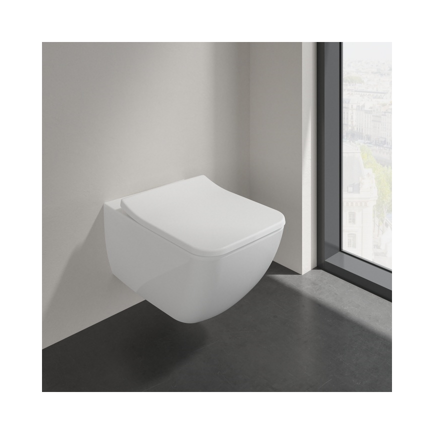 Villeroy & Boch 4611RS01 - Wisząca miska WC z deską sedesową SoftClose VENTICELLO ceramika/biała