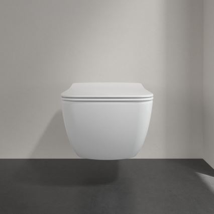 Villeroy & Boch 4611RSR1 - Wisząca miska WC z deską sedesową z funkcją SoftClose VENTICELLO ceramika/biała