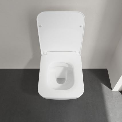 Villeroy & Boch 4611RSR1 - Wisząca miska WC z deską sedesową z funkcją SoftClose VENTICELLO ceramika/biała