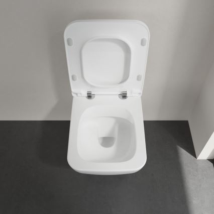 Villeroy & Boch 4611RSR1 - Wisząca miska WC z deską sedesową z funkcją SoftClose VENTICELLO ceramika/biała