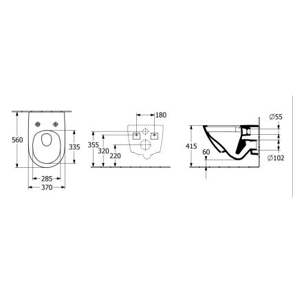 Villeroy & Boch 4670T0T2 - Miska WC wisząca SUBWAY 3.0 ceramika/biała