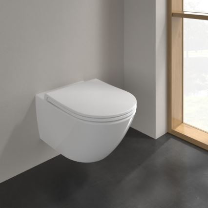 Villeroy & Boch 4670T901 - Wisząca miska WC z deską SoftClose SUBWAY 3.0 ceramika/biała