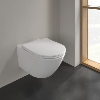 Villeroy & Boch 4670T9R1 - Wisząca miska WC z deską sedesową SoftClose SUBWAY 3.0 ceramika/biała