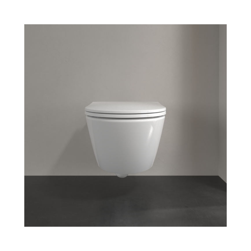 Villeroy & Boch 4670T9R1 - Wisząca miska WC z deską sedesową SoftClose SUBWAY 3.0 ceramika/biała