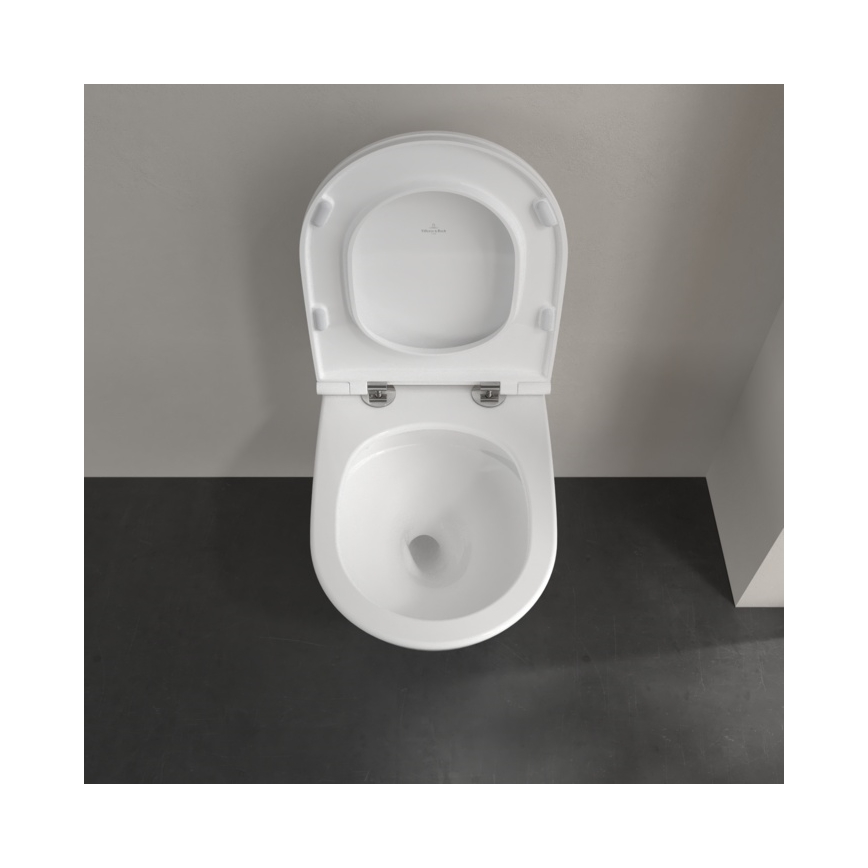 Villeroy & Boch 4670T9R1 - Wisząca miska WC z deską sedesową SoftClose SUBWAY 3.0 ceramika/biała