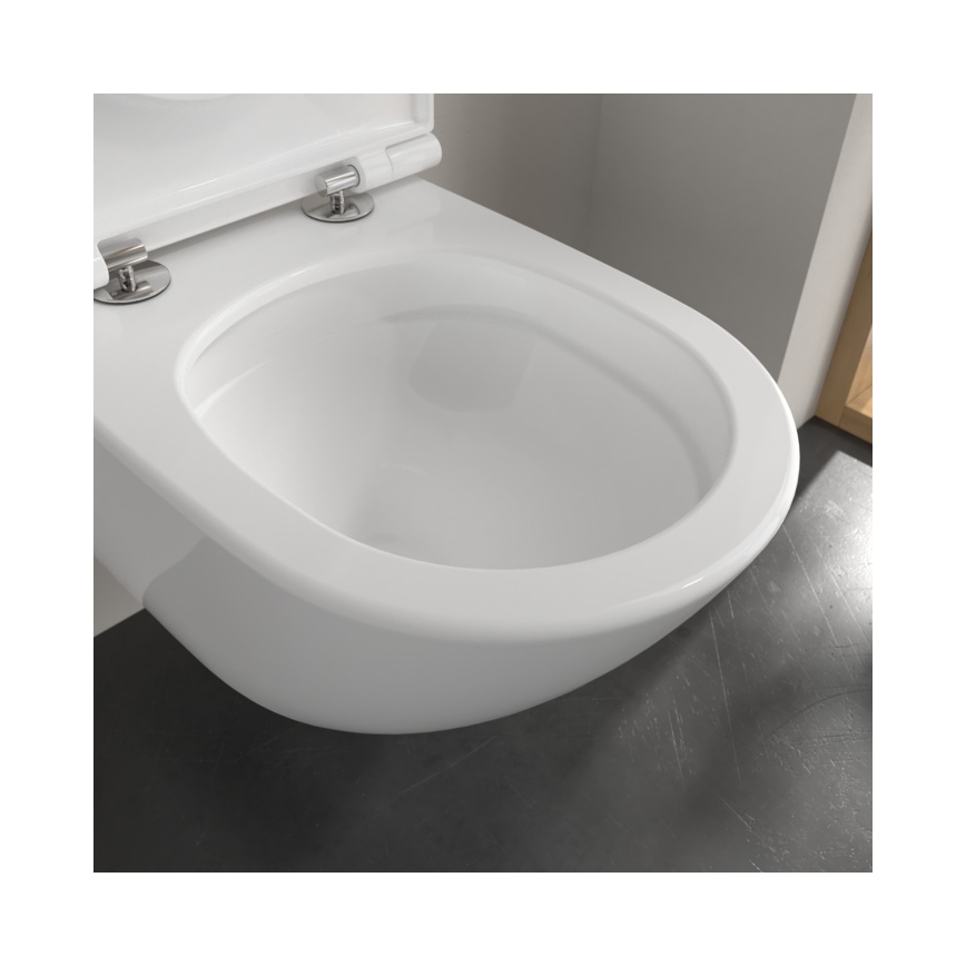 Villeroy & Boch 4670T9R1 - Wisząca miska WC z deską sedesową SoftClose SUBWAY 3.0 ceramika/biała