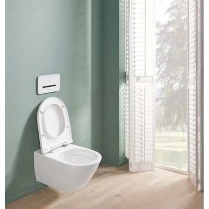 Villeroy & Boch 4670T9R1 - Wisząca miska WC z deską sedesową SoftClose SUBWAY 3.0 ceramika/biała