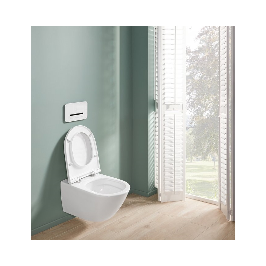 Villeroy & Boch 4670T9R1 - Wisząca miska WC z deską sedesową SoftClose SUBWAY 3.0 ceramika/biała