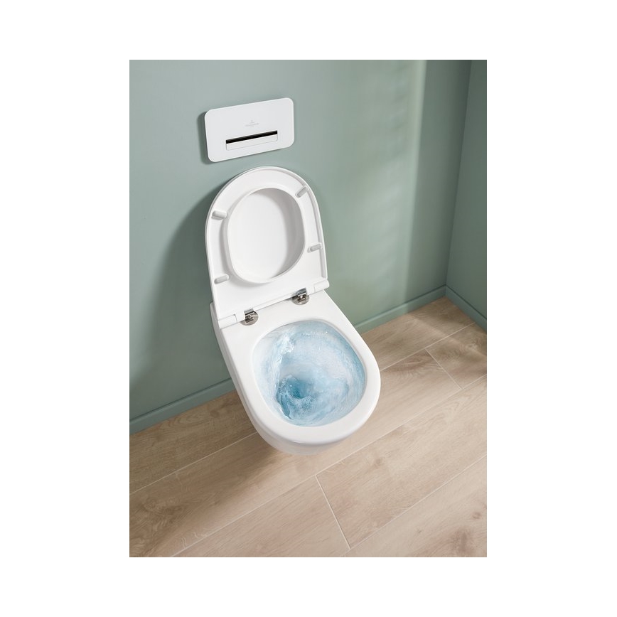 Villeroy & Boch 4670T9R1 - Wisząca miska WC z deską sedesową SoftClose SUBWAY 3.0 ceramika/biała