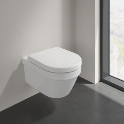 Villeroy & Boch 4694HR01 - Wisząca miska WC z deską SoftClose ARCHITECTURA ceramika/biała