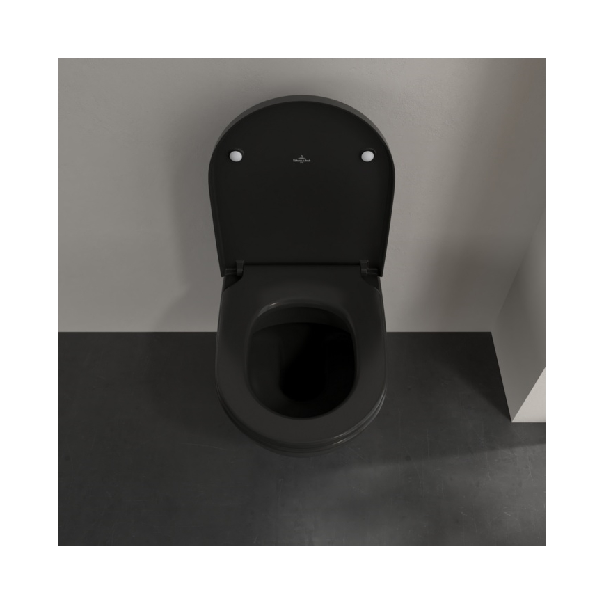 Villeroy & Boch 5614R0R7 - Wisząca miska WC SUBWAY ceramika/czarny