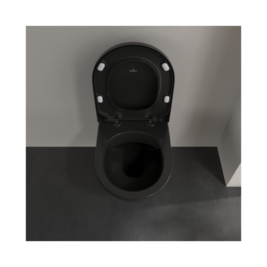 Villeroy & Boch 5614R0R7 - Wisząca miska WC SUBWAY ceramika/czarny