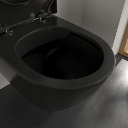Villeroy & Boch 5614R0R7 - Wisząca miska WC SUBWAY ceramika/czarny