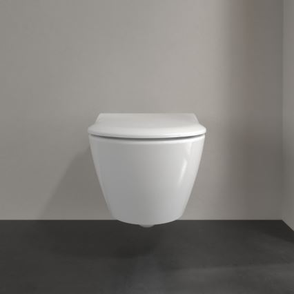Villeroy & Boch 5614R201 - Wisząca miska WC z deską sedesową SoftClose SUBWAY 2.0, ceramika/biała