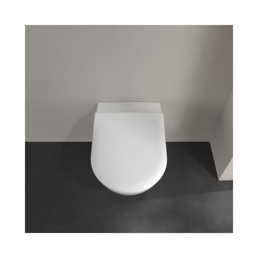Villeroy & Boch 5614R201 - Wisząca miska WC z deską sedesową SoftClose SUBWAY 2.0, ceramika/biała