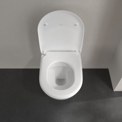 Villeroy & Boch 5614R201 - Wisząca miska WC z deską sedesową SoftClose SUBWAY 2.0, ceramika/biała