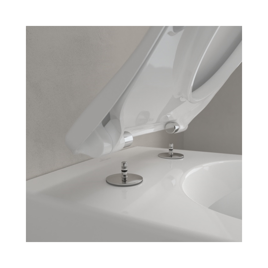 Villeroy & Boch 5614R201 - Wisząca miska WC z deską sedesową SoftClose SUBWAY 2.0, ceramika/biała