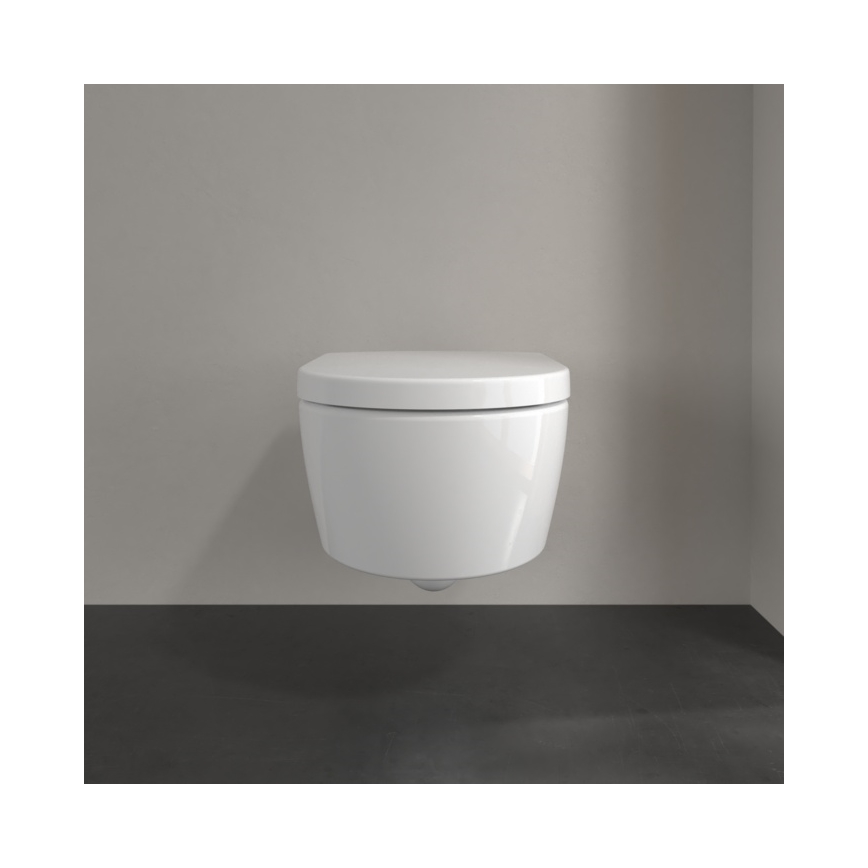 Villeroy & Boch 5656HR01 - Wisząca miska WC AVENTO z wolnoopadającą deską SoftClose, ceramika/biała