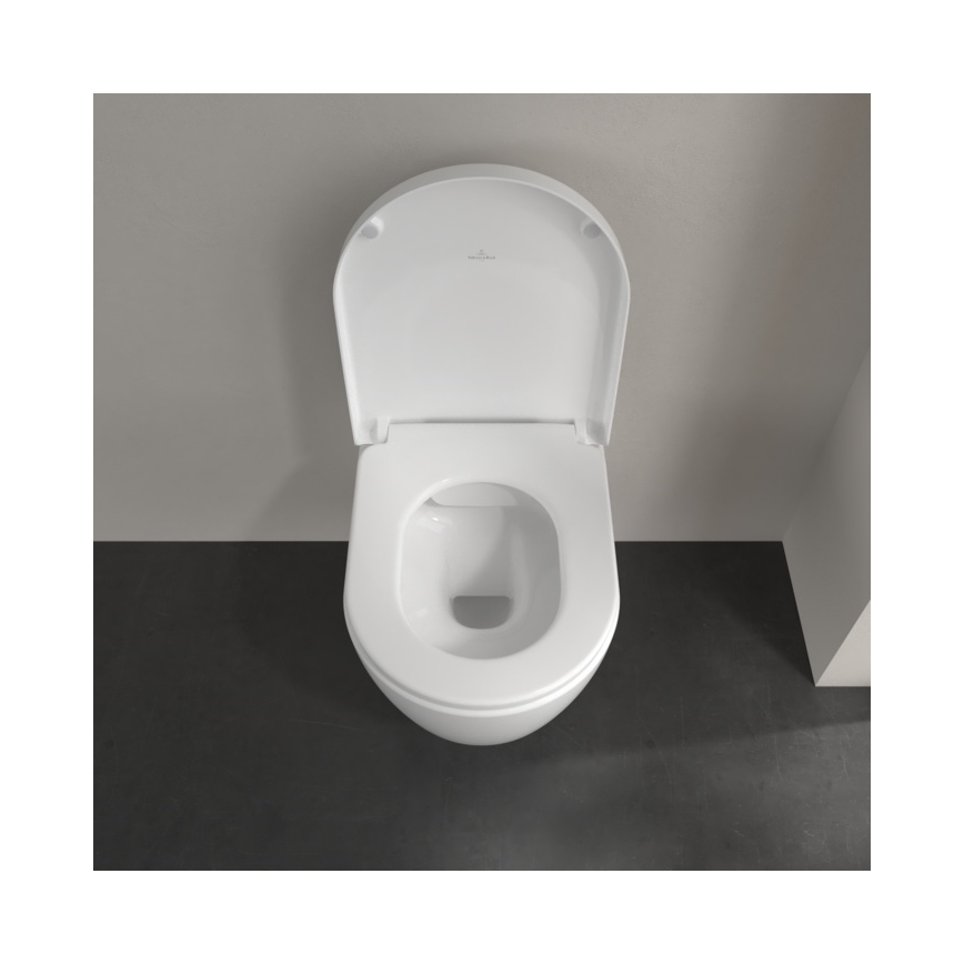 Villeroy & Boch 5656HR01 - Wisząca miska WC AVENTO z wolnoopadającą deską SoftClose, ceramika/biała