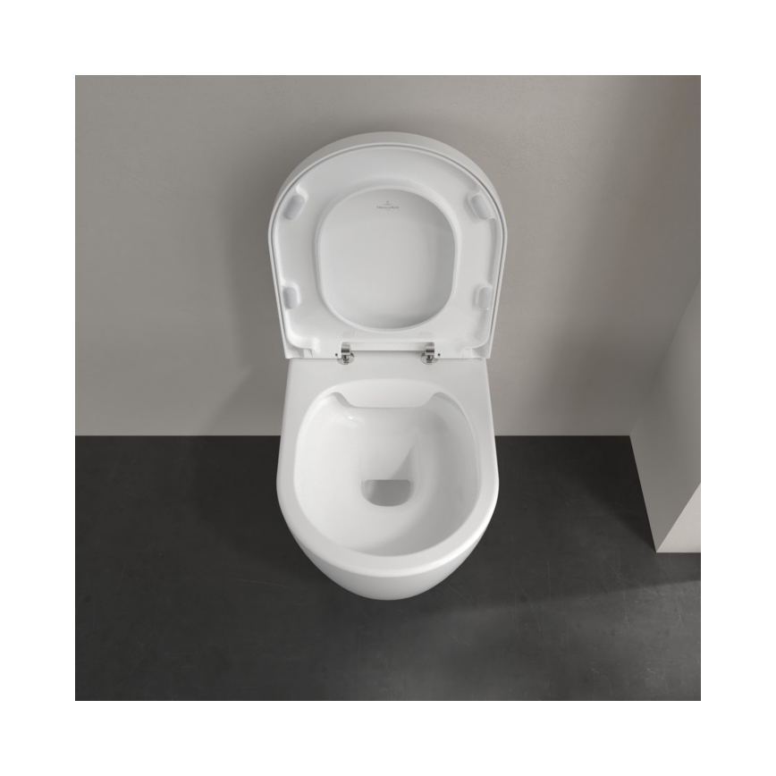 Villeroy & Boch 5656HR01 - Wisząca miska WC AVENTO z wolnoopadającą deską SoftClose, ceramika/biała