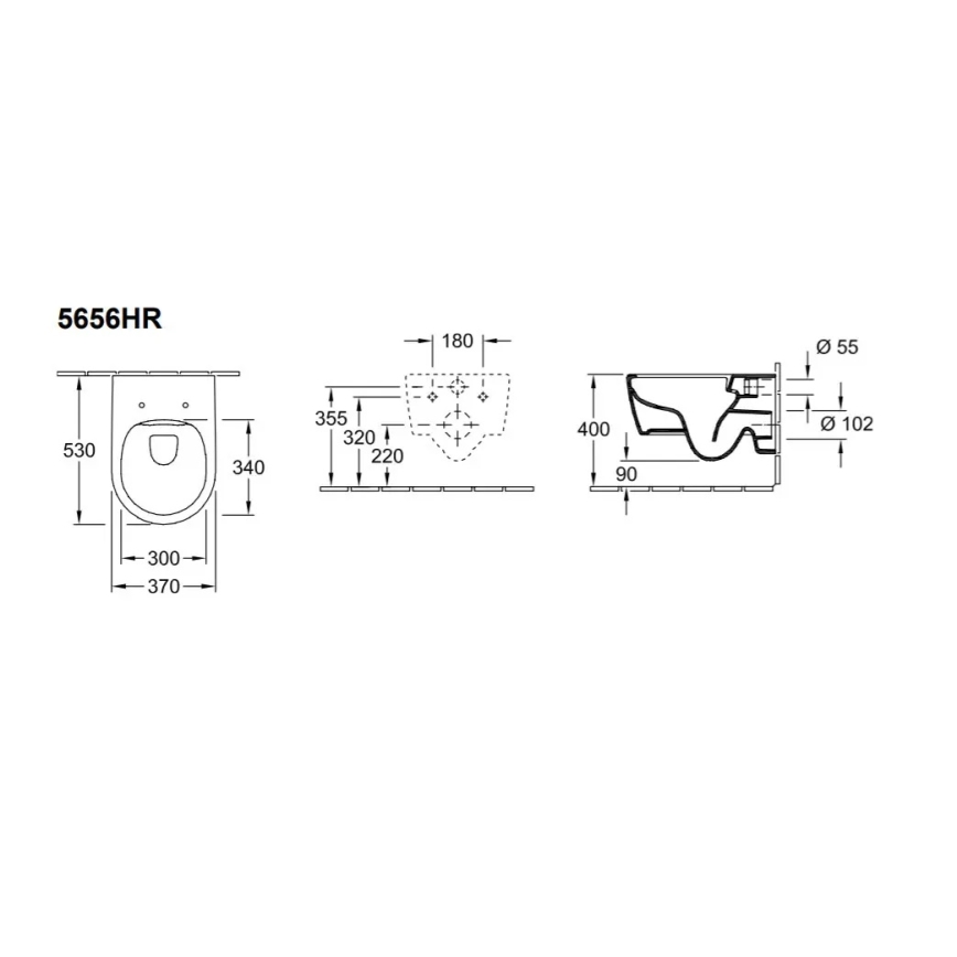 Villeroy & Boch 5656HR01 - Wisząca miska WC AVENTO z wolnoopadającą deską SoftClose, ceramika/biała