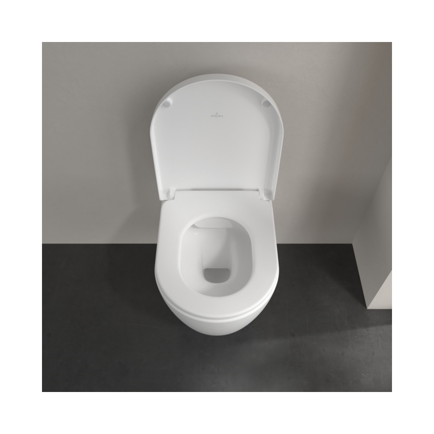 Villeroy & Boch 5656HRRW - Miska WC wisząca z deską sedesową SoftClose AVENTO keramika/biała
